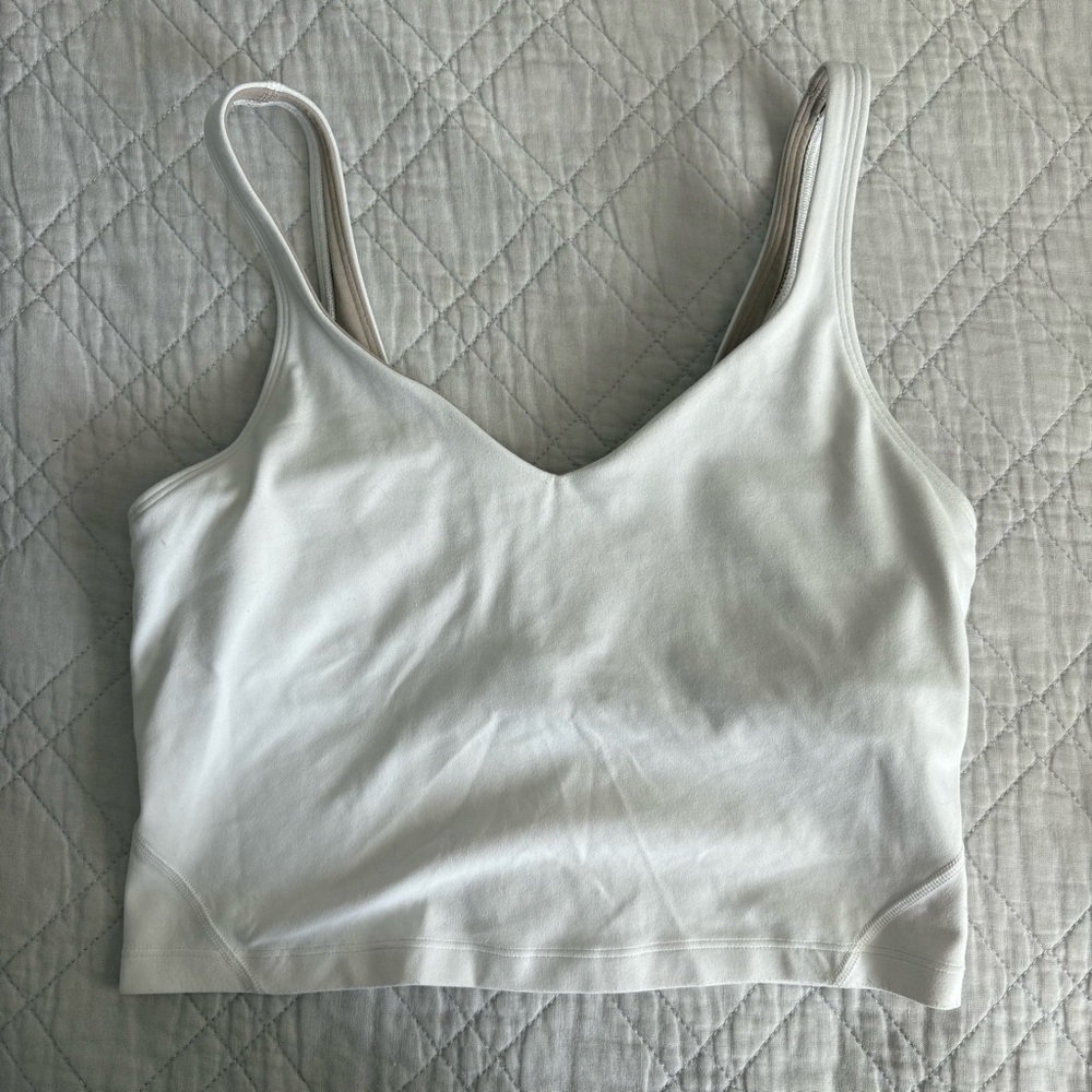 lululemon athletica White Crop Tank Top